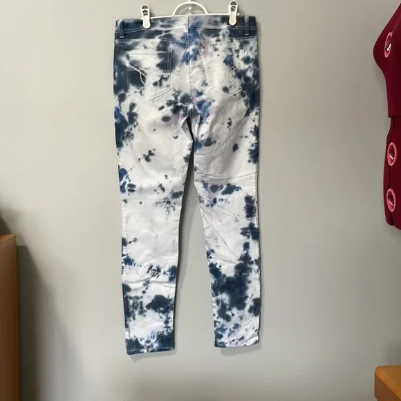 OOAK tie-dyed skinny jeans - Picture 3 of 7